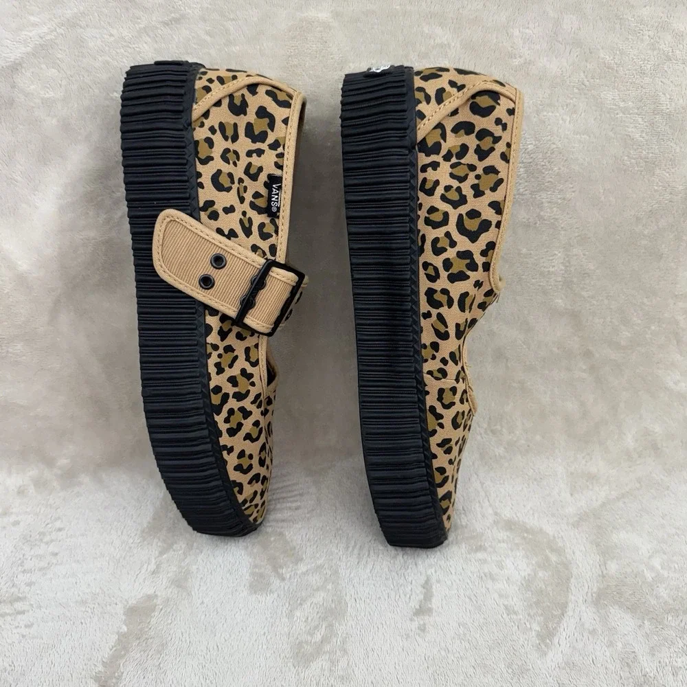 Vans Mary Jane Creeper Leopard Print Platform Shoes Women's 10.5 EU 42